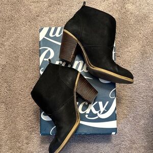 Lucky Brand Black Heeled Boots